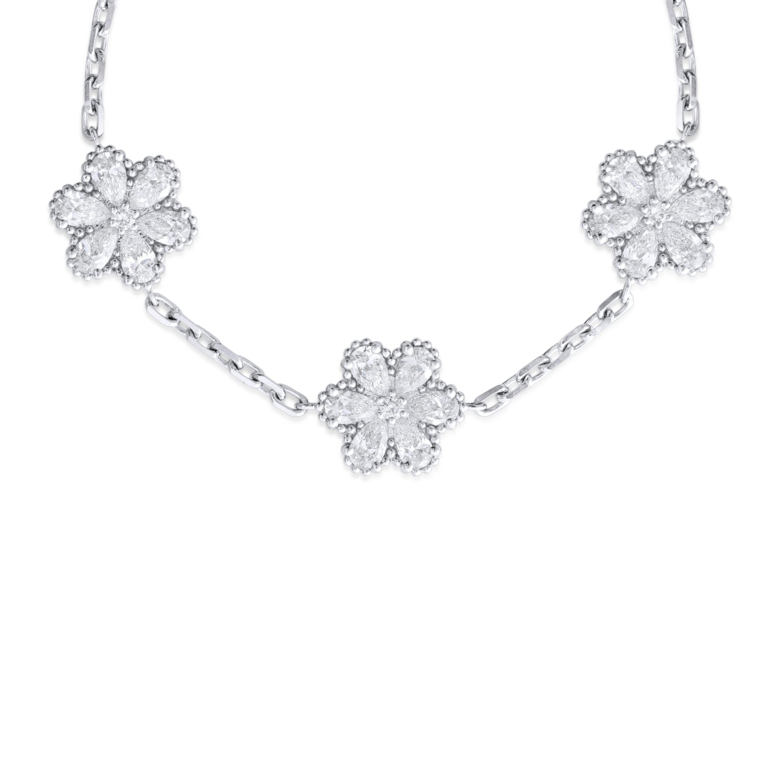 Bracelet Fleur de Givre Blanc 5.95ct