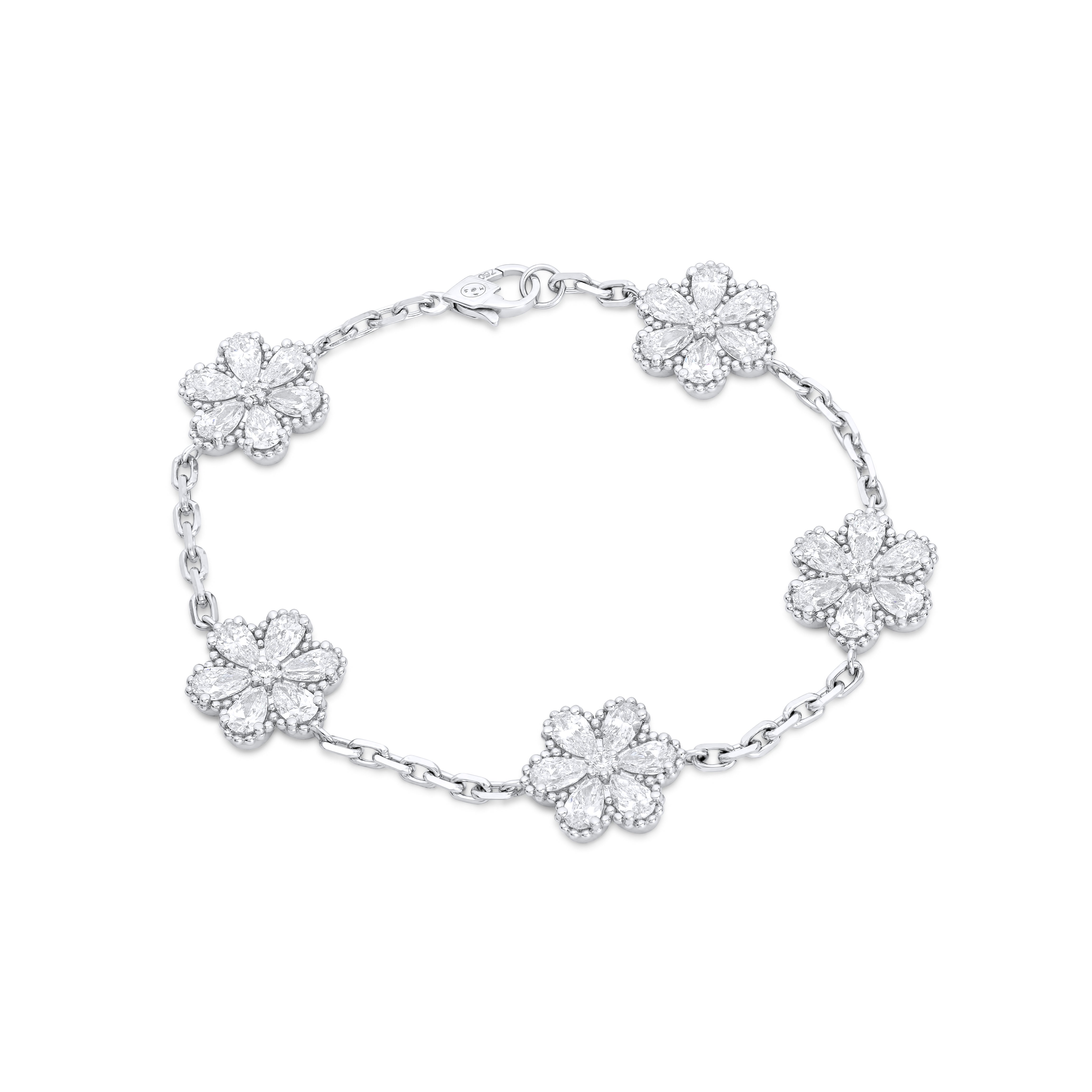 Bracelet Fleur de Givre Blanc 5.95ct