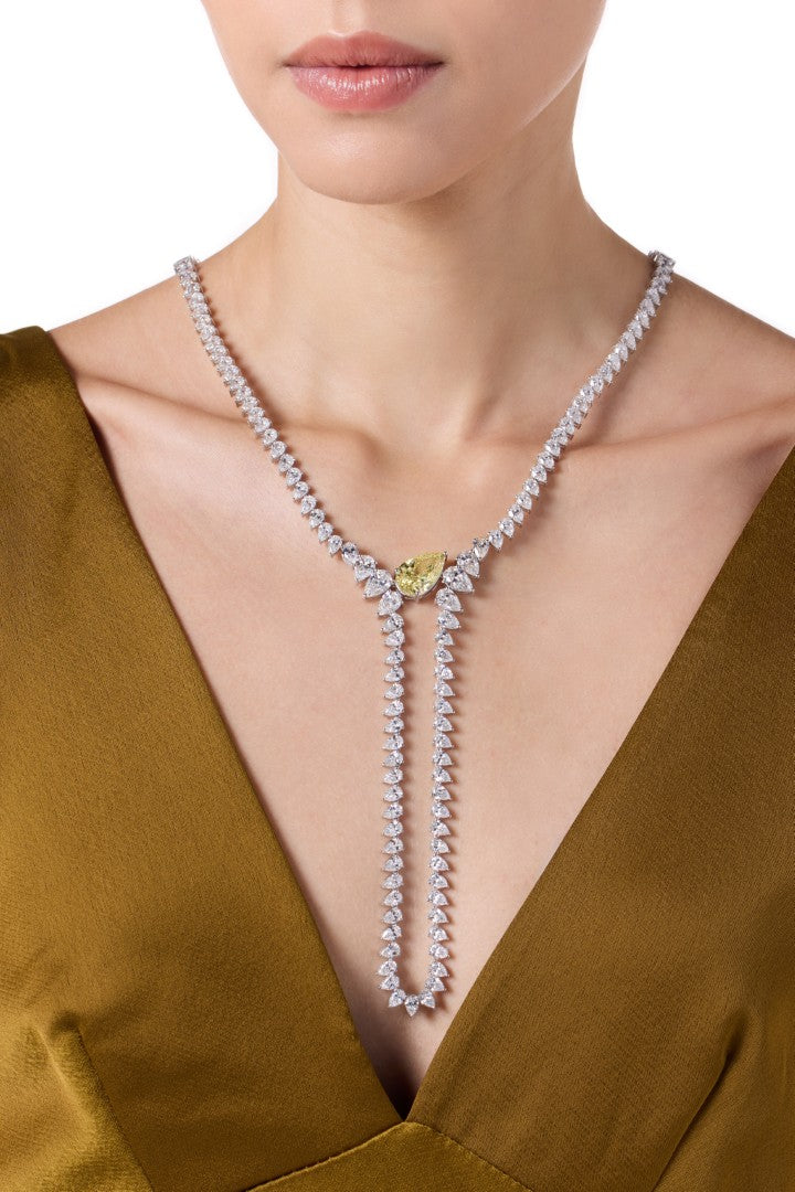 Heart cut diamond pendant